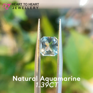 Natural Gemstone Aquamarine 1.39CT Emerald Mix cut Aqua Blue from Brazil