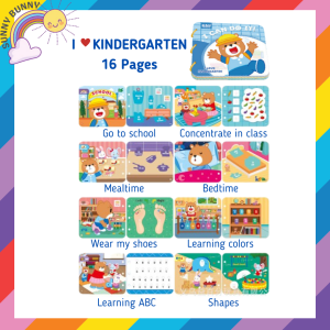 Montessori Kids Busy Book for 2 3 4 years old Quiet Book Preschool Learning Book Autism teaching aid speech therapy Buku Aktiviti Prasekolah 安静书