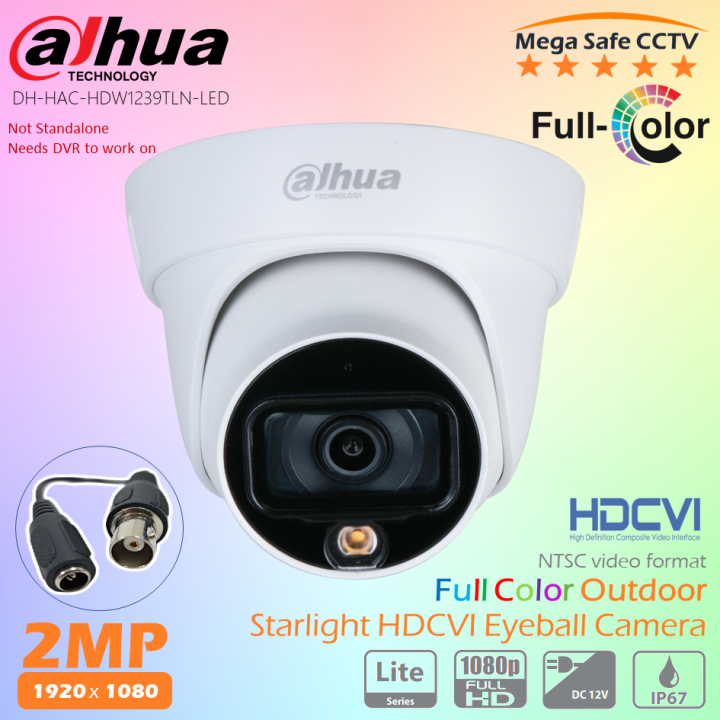 Dahua 2MP Full Color Outdoor Analog Eyeball Camera(DH-HAC-HDW1239TLN ...
