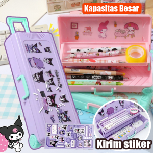 【COD】Sanrio Kotak Alat Tulis Berbentuk Kotak Troli Lucu dengan Stiker Sanrio Lapisan Ganda Kotak Pensil Plastik Kapasitas Besar Hadiah Alat Tulis Siswa Bahan Plastik Tahan Lama - Lazada