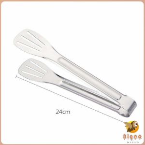 Digeo Food Tongs 304 Stainless Steel Barbecue Clip Barbecue Bread Silica Gel Food Anti-scalding Tong