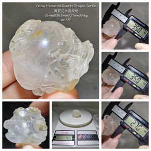 Yellow Hematoid Quartz Dragon Turtle/Natural stone yellow Hematoid Quartz crystal Dragon Turtle/黄胶花水晶龙龟