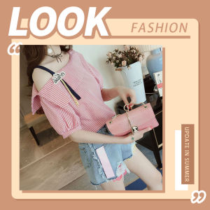 LH.Friday เสื้อเปิดไหล่หน่อยๆ โซคิ้วสุดๆให้ลุคสาวหวาน เนื้อผ้านิ่มใส่สบาย