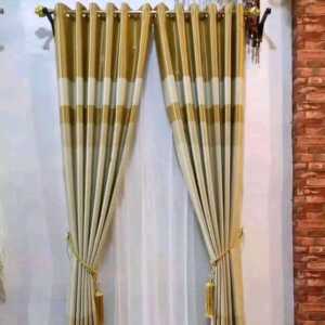 Spesial Diskon Gorden Blackout Motif | Hordeng Kombinasi | Gorden  Pelangi  2 Warna { Hitam silver } Gorden Minimalis | Tirai Jendela | Pintu Kamar | Gorden jendela Termurah