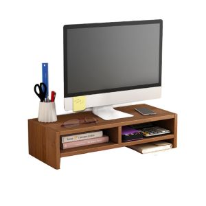 SWEOLQ Eyesight Protection Wood Computer Stand Easy Assemble Stable Base Elevated Computer Holder Convenient Protect Cervical Spine PC Screen Heightening Bracket Home