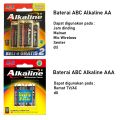 BATERAI ABC Alkaline AA/A2 & AAA/A3 | 1.5V Isi 4+2 | Baterai | Batre | Batrei | Battery | Tahan Lama | Untuk Mainan. 