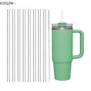 🔥🔥🔥 ชุดแก้วพลาสติกใสพร้อมหลอดสำหรับเปลี่ยนขนาด40ออนซ์6แพ็กใช้ซ้ำได้สำหรับการเดินทางแก้วน้ำน้ำแข็ง