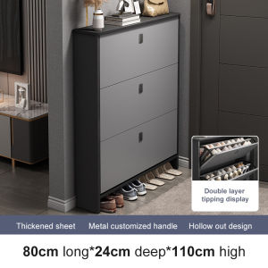 【Desiny】Double Layer Shoe Cabinet 17/24cm Outdoor Shoe Rack Cabinet Shoe Rack 110cm