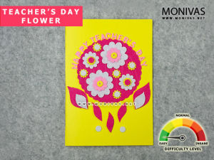 Flower Teachers Day Card DIY Handmade Thank You Gift Crafting