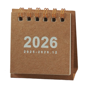 2026 Desk Calendar Twin-Coil Binding Tabletop Calendar 19 Month Runs from Jun 2025 to Dec 2026 For Daily Scheduling