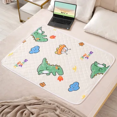 NOBLELUX Waterproof Baby Urine Mat Breathable Cloth Baby Sleeping Underpads Soft Cute Cartoon Menstruation Pad Baby