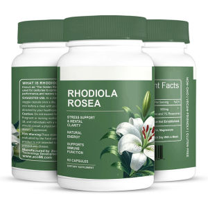 Rhodiola Rosea Capsules Improve endurance Improve concentration Relieve anxiety Fight stress 红景天胶囊
