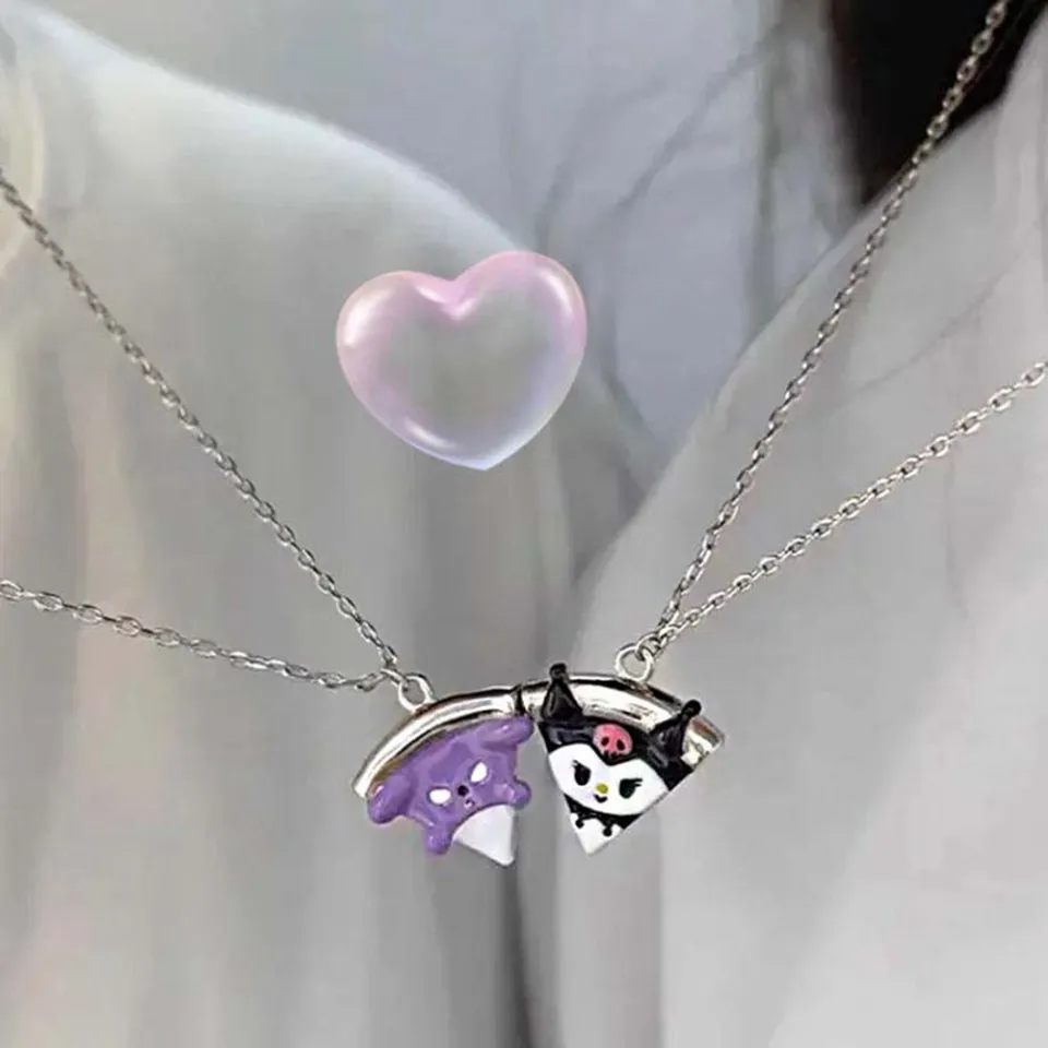2pcs/set Best Friends Lover Couple Matching Pendant Necklace Cartoon  Character Star Chain Necklace Friendship Jewelry Gifts