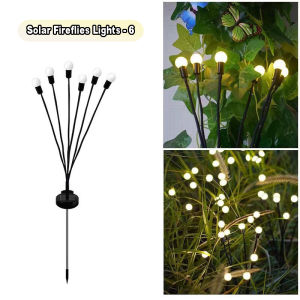 HOMEMORY Solar Christmas Lights Firefly Lights 6/10 LED Bulbs Outdoor Waterproof Solar Lights Garden Decoration