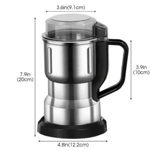 ChicLiving Electric Coffee Grinder Spice Grinder 8 Blade Multifunction Dry Food Grinding Kitchen Rumah Tangga Stainless Steel