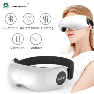 Jinkairui Eye Massager Air Pressure Heating Vibrating Bluetooth Eye Mask Relieve Eye Fatigue Eye Care