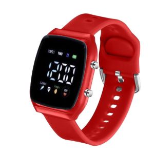 Jam tangan anak perempuan import digital led rubber keren kotak kekinian remaja 8 10 16 tahun
