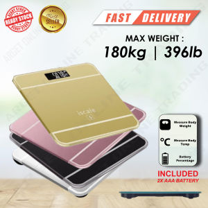 Max 180kg I Scale S LED Digital Body Weight Scale High Accurancy Weighing Measurement / Penimbang Berat Badan