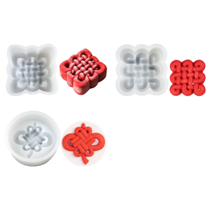 Chinese Knot Shape Silicone Molds Fondant Chocolate Molds Holiday Baking Decorating Tool Making Mousses Cake Molds