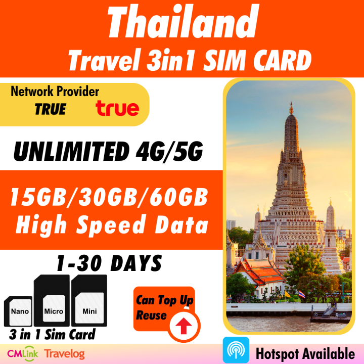 truemove tourist sim card thailand 30 days