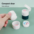 Portable Medicine Cutter Pill Cutter Box Tablet Splitter Storage Case Tablet Separator Dispenser Compartment Box. 