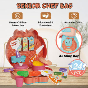 2in1 Cute Animal Pretend Play Playset Bag Fast Food Supermarket Chef Cosmetic Doctor Dessert Toy 便携式玩具包包套装 *READY STOCK*