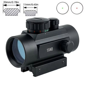 【Shipping From Philippines/COD】100% Original Tactical Metal 1X40 Red Green Dot Sight Scope Optics Scope Collimator Sight For 11mm/20mm Rail