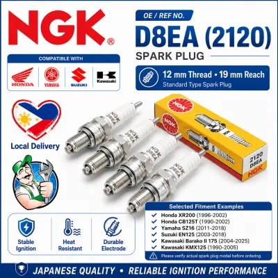 NGK D8EA 2120 Standard Spark Plug for Honda TMX 155 TMS 125 Motorcycle