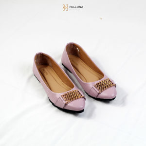 Hellona Yoona Flatshoes Wanita Cantik Elegan Sol Karet