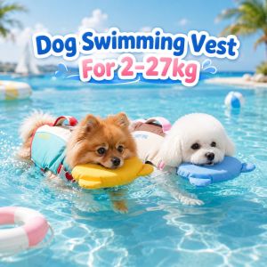 OKDEALS Strong Buoyancy Dog Swimming Vest Waterproof Adjustable Pet Swimsuit  Quick-drying Dog Life Jacket For Pet 2-27kg