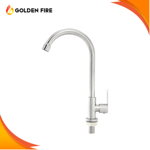 SUS304 Stainless Gooseneck Bar Type Flat handle Kitchen Toilet Sink Faucet 360 degree Arc Sink Goose Neck SUS 304 Gripo Vertical Tap