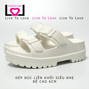 Dép Nữ Quai Ngang Đúc Liền Khối Siêu Nhẹ Đế Cao 6cm Hù Kiệt - Hàng Chính Hãng - HK3138