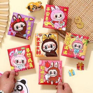 Lively labubu red envelope new 2026 year of the horse rabub personality creative cute is a lucky money universal cartoon profit