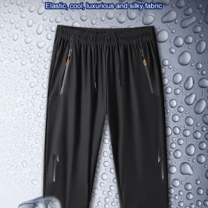 Summer Ice Silk Loose Straight Shorts Large Pants