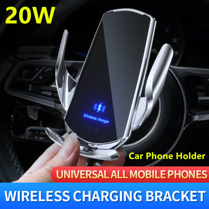 EKLEVA For All Phone 15W Wireless Charger Automatic Car Phone Holder  Support Intelligent Infrared for Air Vent Mount Charging Stents Lazada