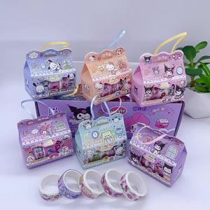 {SG Local} Cute Cartoon 5 Rolls Per Box Washi Tape Japanese Style Gifts For Birthday & Festival Childrens Day Gift