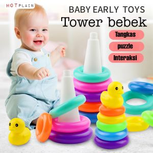 Mainan Edukasi DUCK STACKING Menara Lempar donat Ring donat Susun FHLC