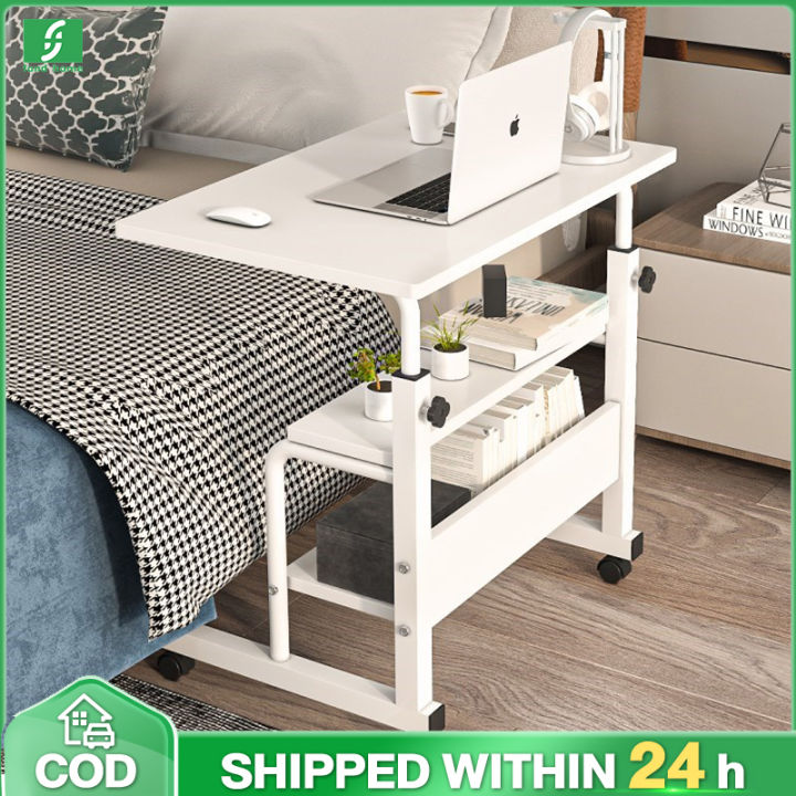 Bed table with on sale adjustable height