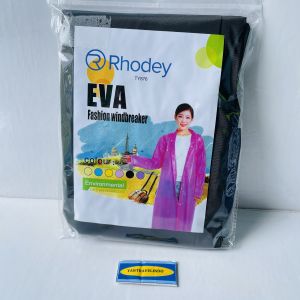 PONCO JAS HUJAN JUBAH SLIM DEWASA ALL SIZE LENGAN PANJANG ADA PENUTUP KEPALA DAN KANCING DEWASA  HITAM