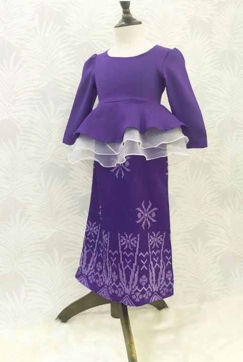 Peplum Organza 2pcs Set 9108 Baju Raya Girls Fashion Set Wear Baju Budak Perempuan