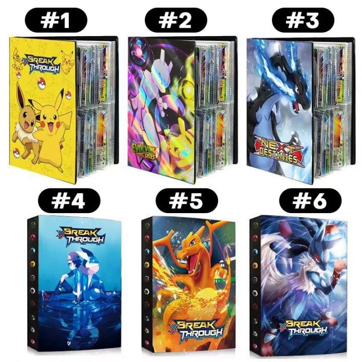 Pokemon Cards Holder Laser Pokemon Card Album Book Anime Game French ...