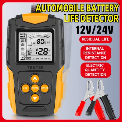 12V/24V Auto Battery Analyzer Universal Car Diagnostic Tool Digital Display Car Battery Internal Resistance Tester for Car Truck Motorcycle