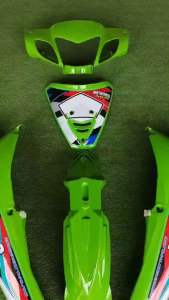 ชุดสีวิบากเวฟ 125 ราคา 6,000 บาท กระบวนการผ่าตัด R วิบาก ไซเคิล ครอส เขียวสีเขียว KK รูปแบบ 6 ชิ้น