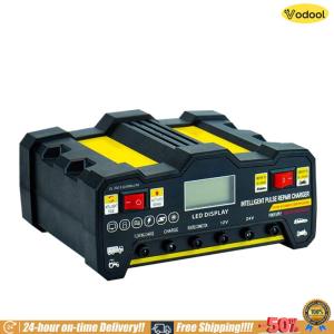 [24 hours delivery] 12V 24V Car Battery Chargers with LCD Display Automotive Battery Trickle Maintainer Automatic Smart Car Battery Charger