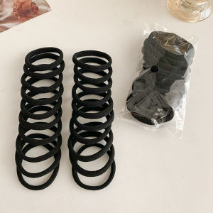 AISHG20Pcs/set Super Soft Seamless Hair Tie High Elastic Hair Rope Head Rope Black Rubber Band Women s Hair Accessories