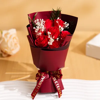 Mini Flower Bouquet - Rose Carnation Sunflower Soap Flower Sun Flower Gift Present Wedding Favors Holiday Gifts Bunga Hari Guru Teacher Day Mother Father Nurses Day