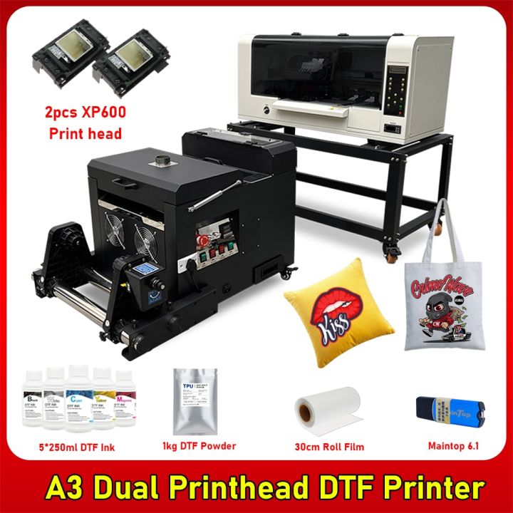 A3 Dtf Printer With Dual Xp600 Printhead T-shirt Printing Machine Heat 