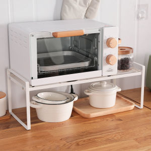 Stackable Kitchen Cabinet Shelf Counter Pantry Shelf Organizer Storage Rack Toaster Rack Microwave Oven Rack Shelf Stand