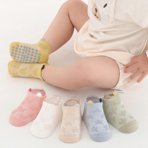 4Pairs/Set Children Socks Anti Slip Spring Summer Thin Baby Mesh Short Sock For Boys Girls Cute Cartoon Non-slip Floor Socks New h260729
