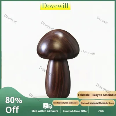 Dovewill Rechargeable Fungus Night Light Tabletop Fungus Lamp Ambient Wooden Night Light Cute for Bedroom Nursery Reading Corner